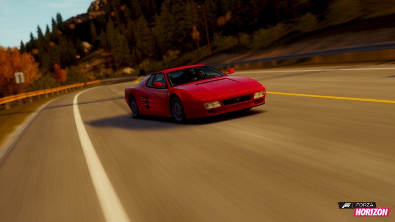 Red Sports Car on Road — Dynamic, Sunset, 3d Render, Trees