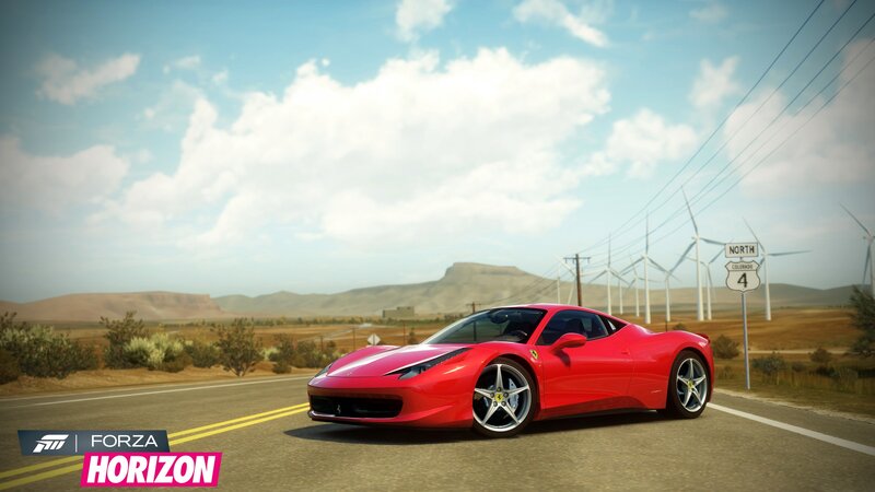 Red Sports Car on Road — Open, Afternoon, 3d Render