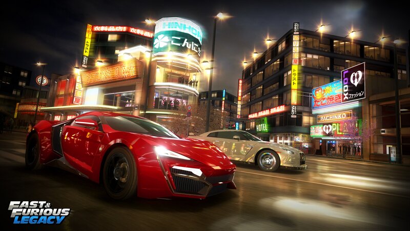 Red Sports Car on Street — Dramatic, Night, 3d Render