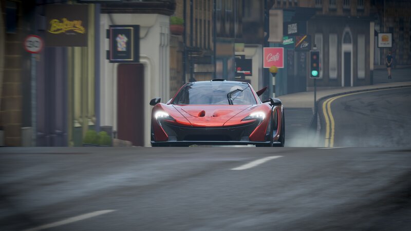 Red Sports Car on Street — Urban, Afternoon, 3d Render