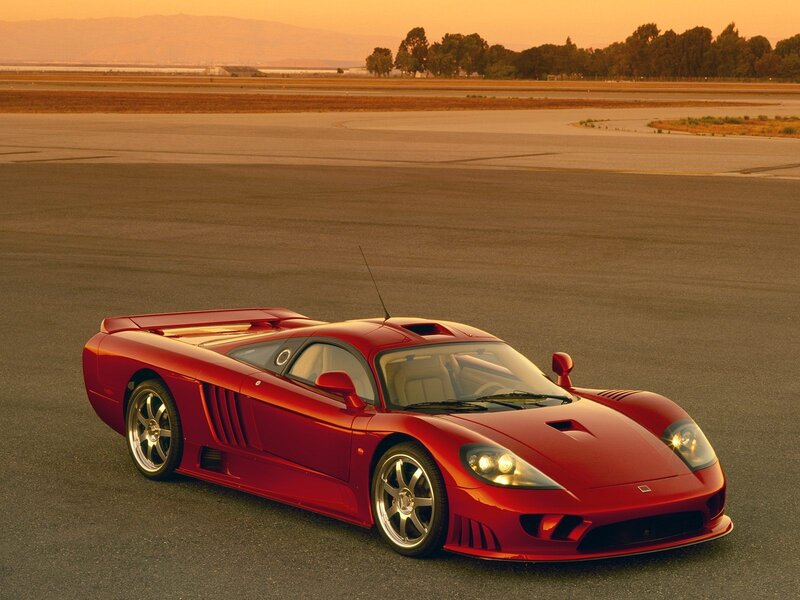 Red sports car on tarmac