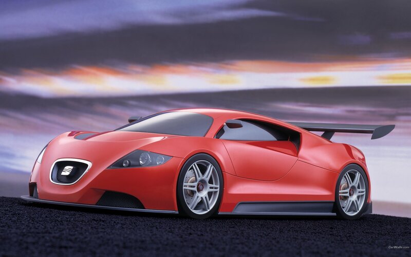 Red sports car on track