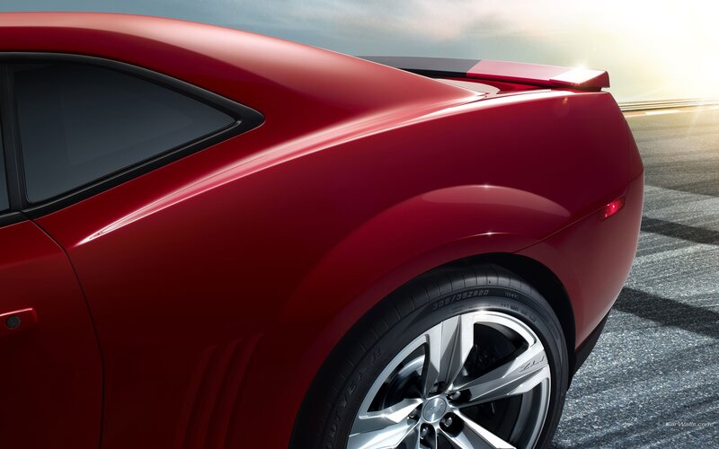 Red sports car on track