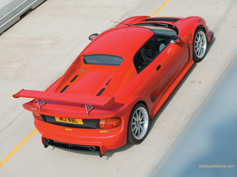Red sports car on track