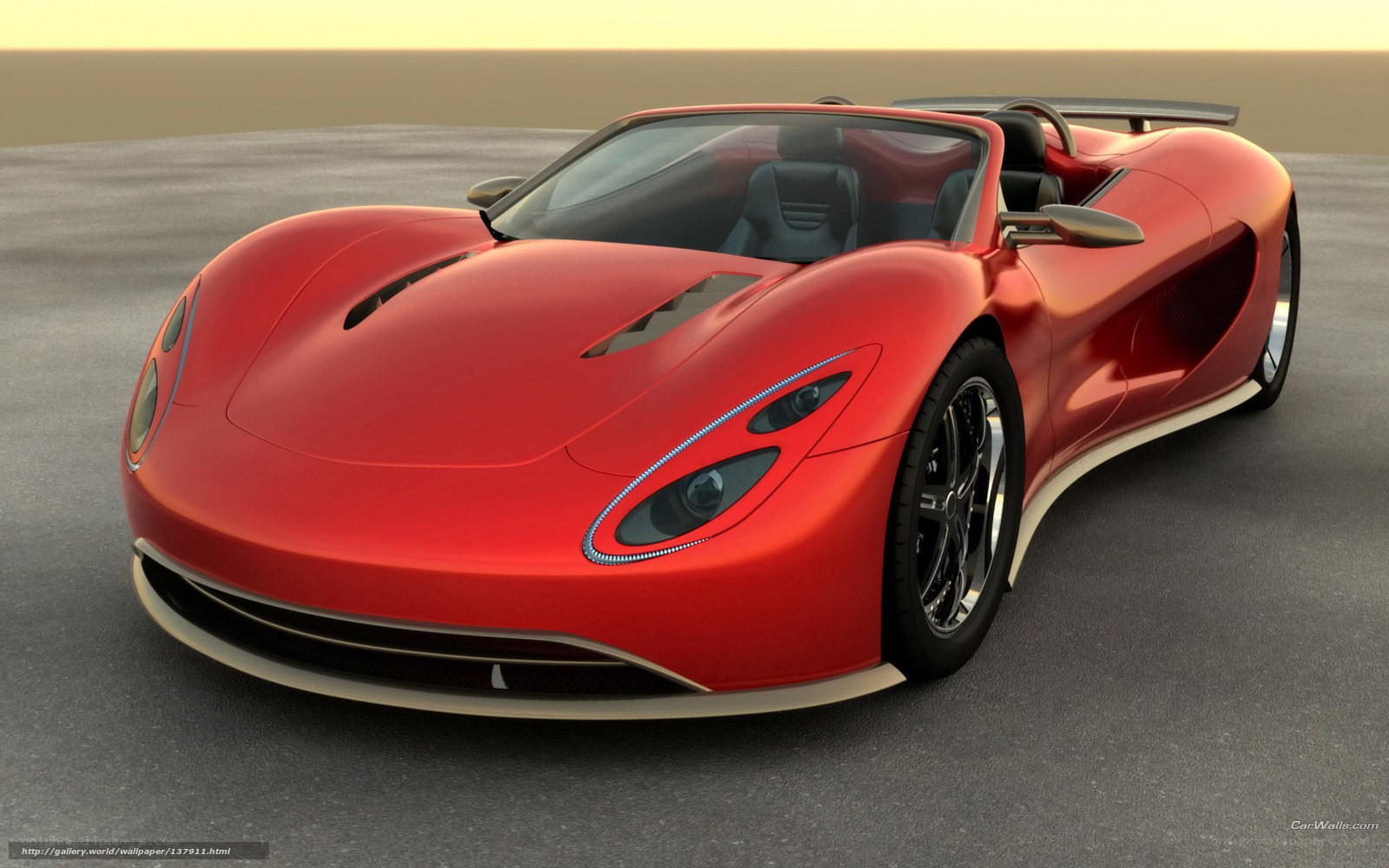 Red sports car on track
