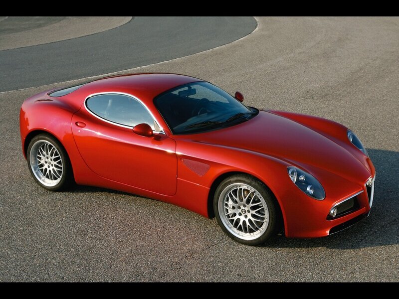 red sports car on track