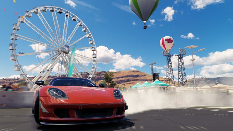 Red Sports Car on Track — Bright, Lively