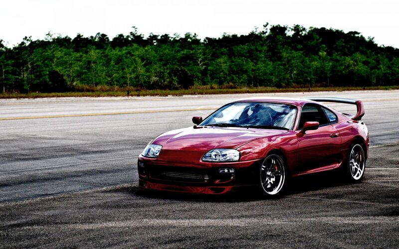 Red Sports Car on Track — Dramatic, Afternoon, Photograph, Road
