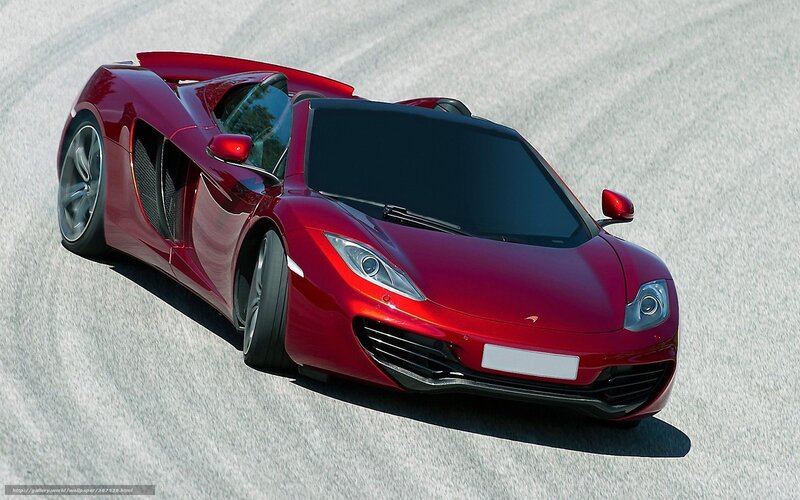 Red Sports Car on Track — Dynamic, Afternoon, Photograph, Windshield