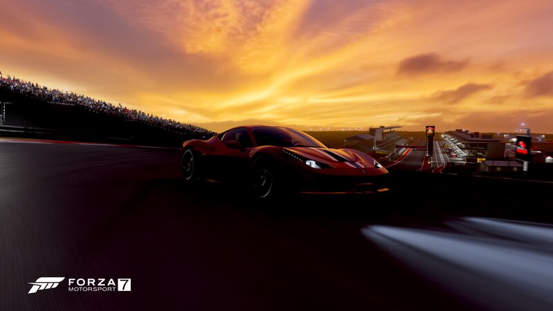 Red Sports Car on Track — Orange