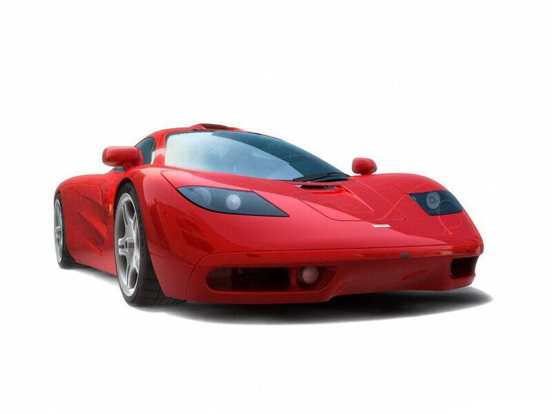 red sports car on white background