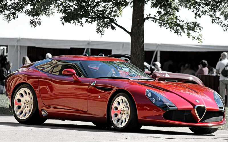 Red Sports Car — Outdoor, Afternoon, Photograph, Tree