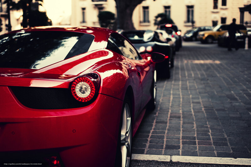 Red Sports Car Parked — Urban