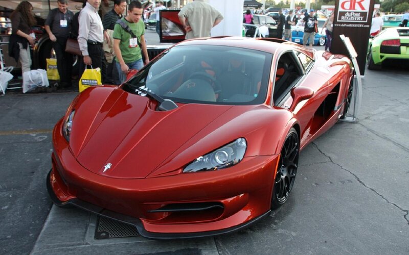 Red Sports Car — Public, Afternoon