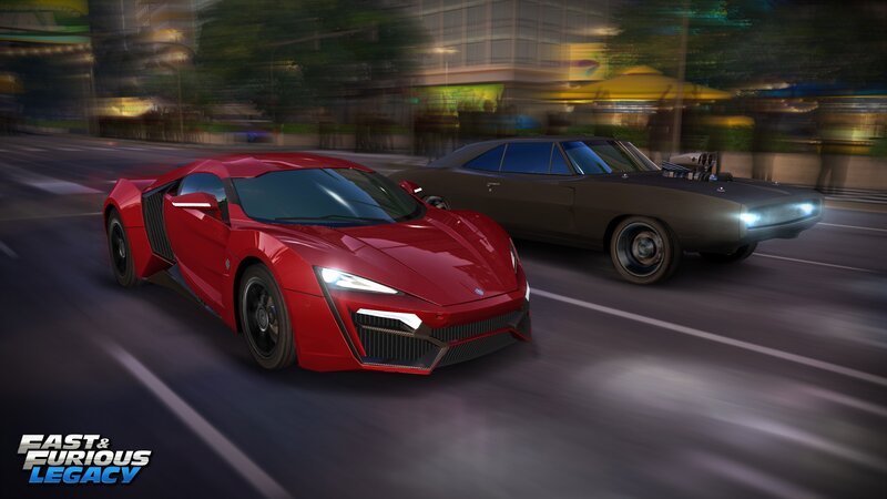Red Sports Car Racing — Dynamic, Night