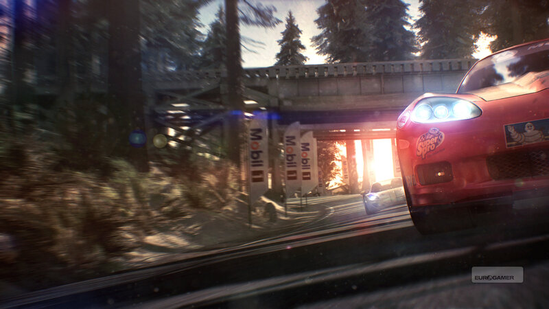 Red Sports Car Racing — Dynamic