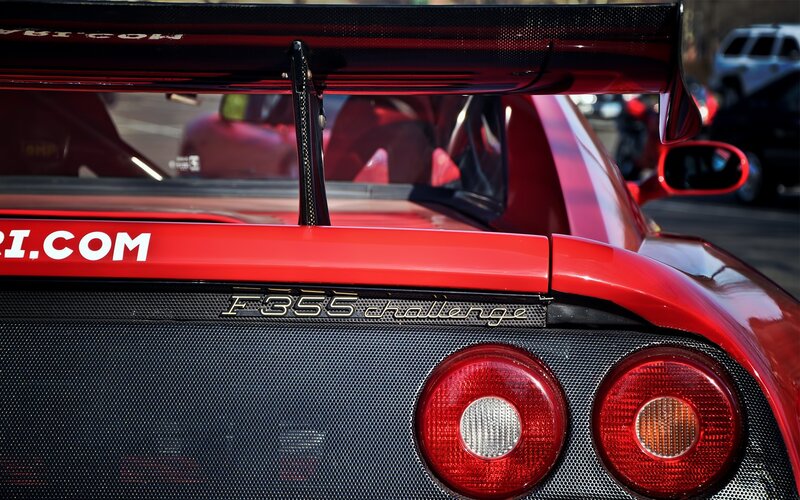 Red Sports Car Rear — Dramatic, Afternoon