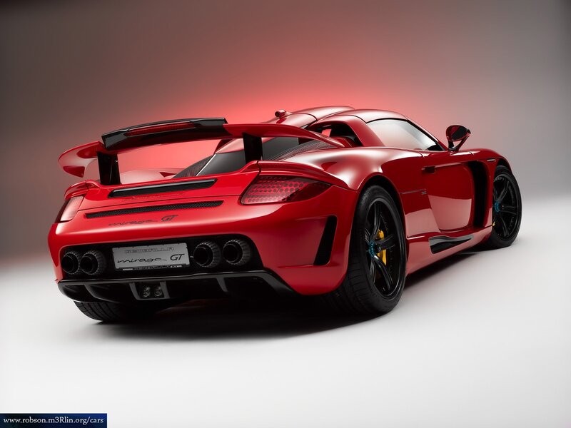 Red sports car rear view
