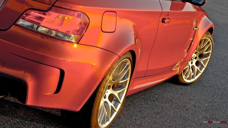 red sports car rear view
