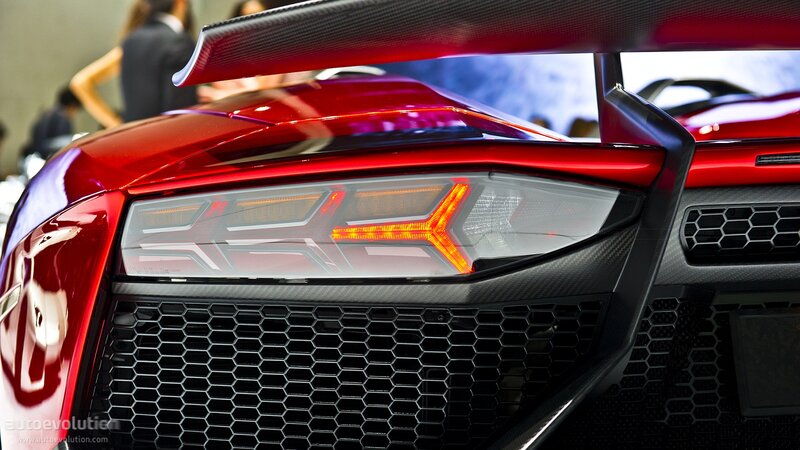 red sports car rear view