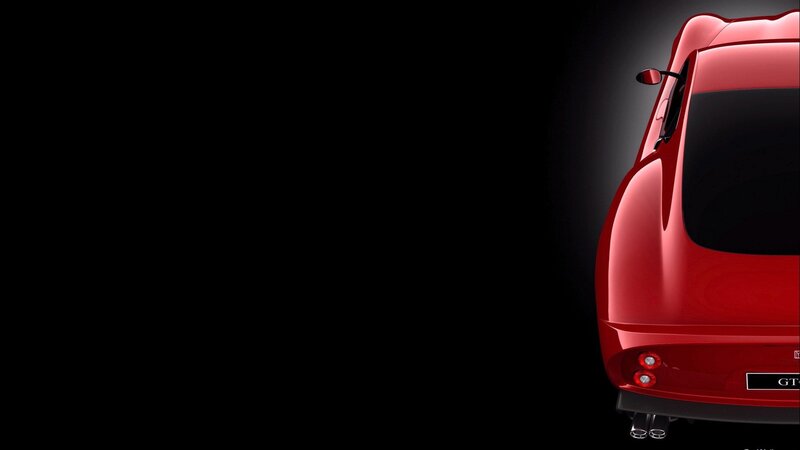 Red sports car rear view