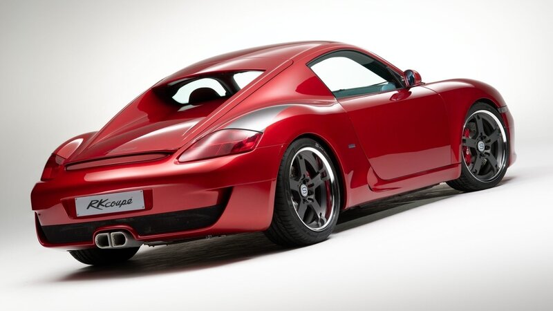 Red sports car rear view