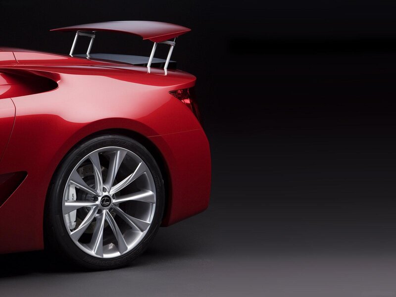 Red sports car rear view