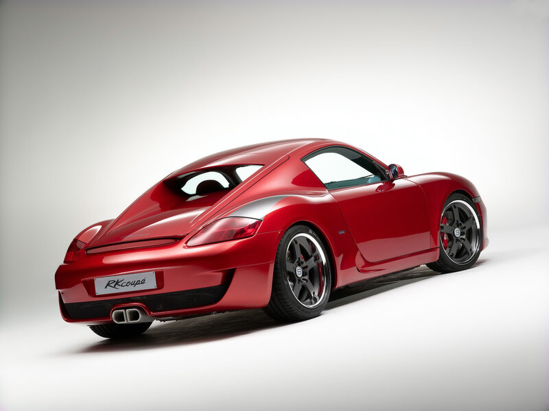 Red sports car rear view