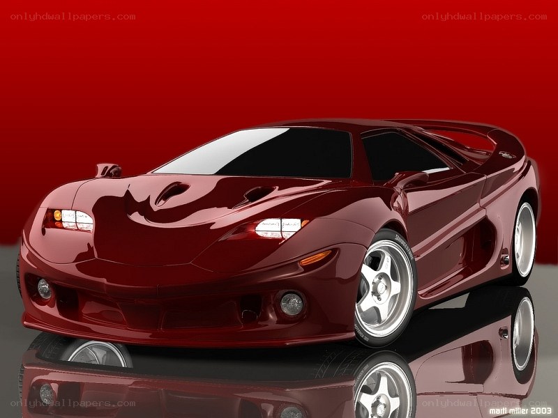 red sports car render