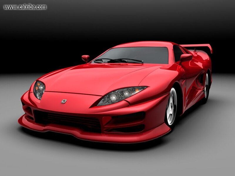 red sports car render