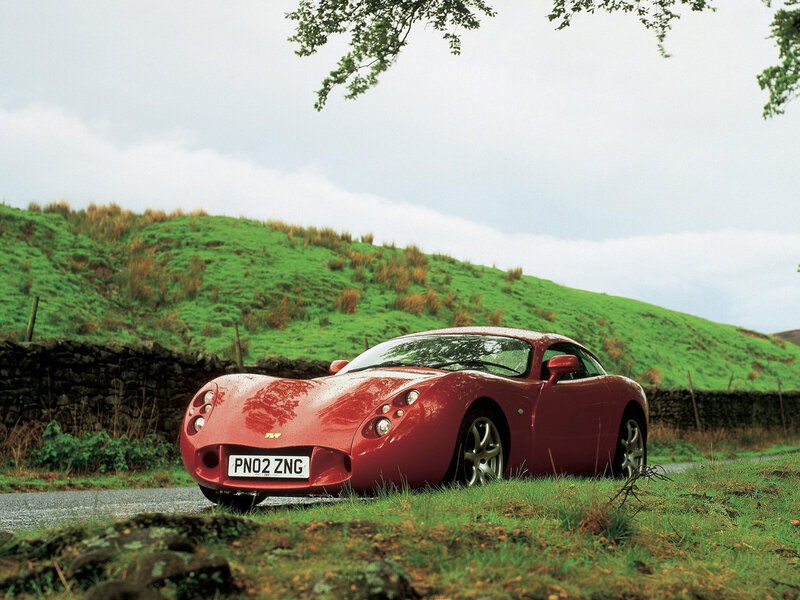Red Sports Car — Serene, Afternoon, Photograph, Green Hill