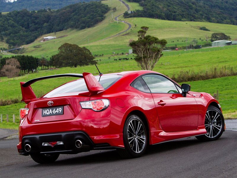 Red Sports Car — Serene, Afternoon, Photograph, Hills