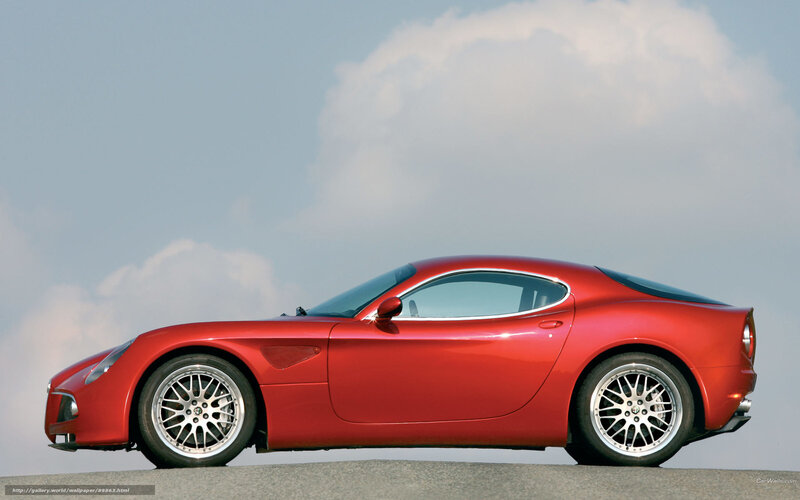 Red Sports Car — Serene, Afternoon, Photograph, Sky