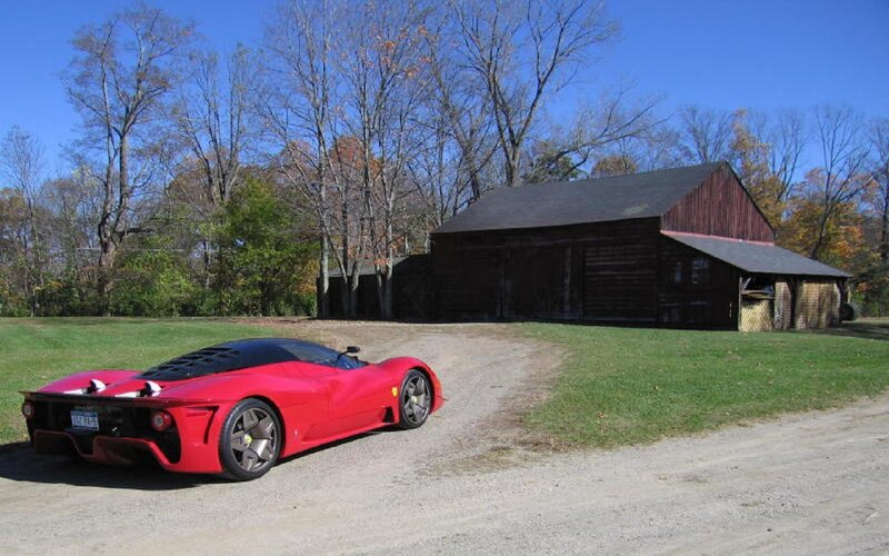 Red Sports Car — Serene, Autumn