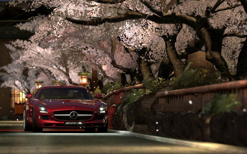 Red Sports Car — Serene, Night, 3d Render