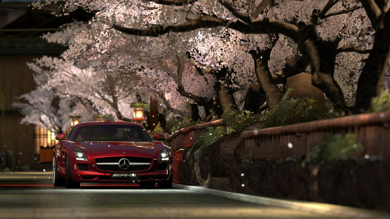 Red Sports Car — Serene, Night