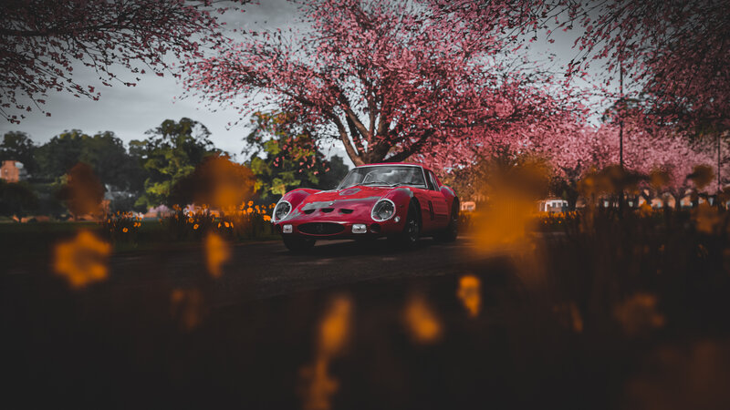 Red Sports Car — Serene, Spring, 3d Render