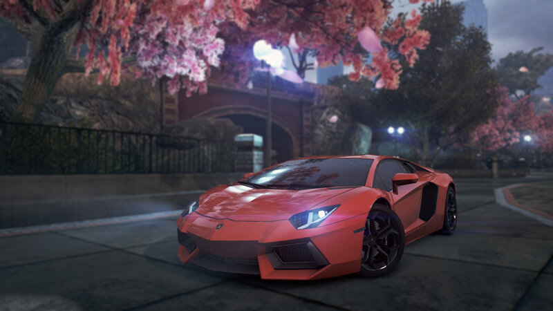 Red Sports Car — Serene, Spring
