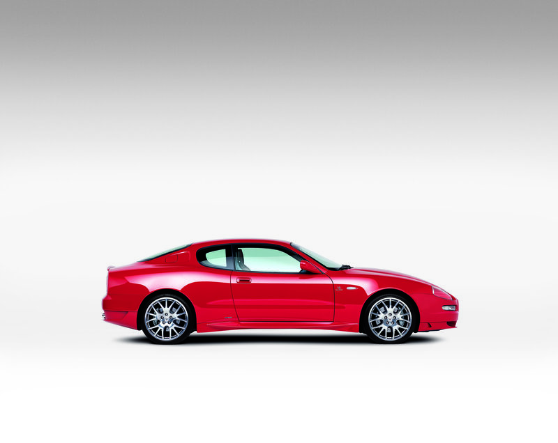 Red sports car side profile