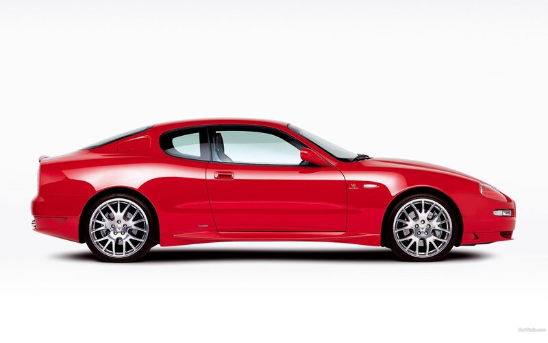 red sports car side profile