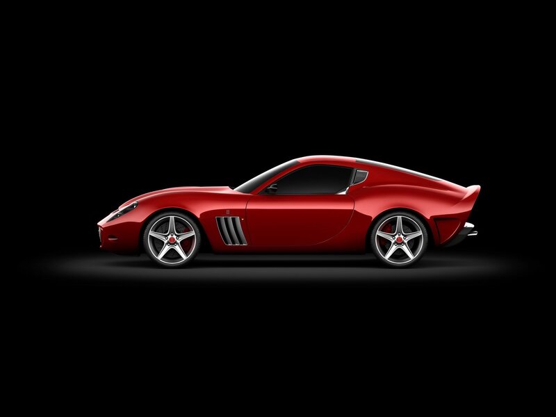 red sports car side profile