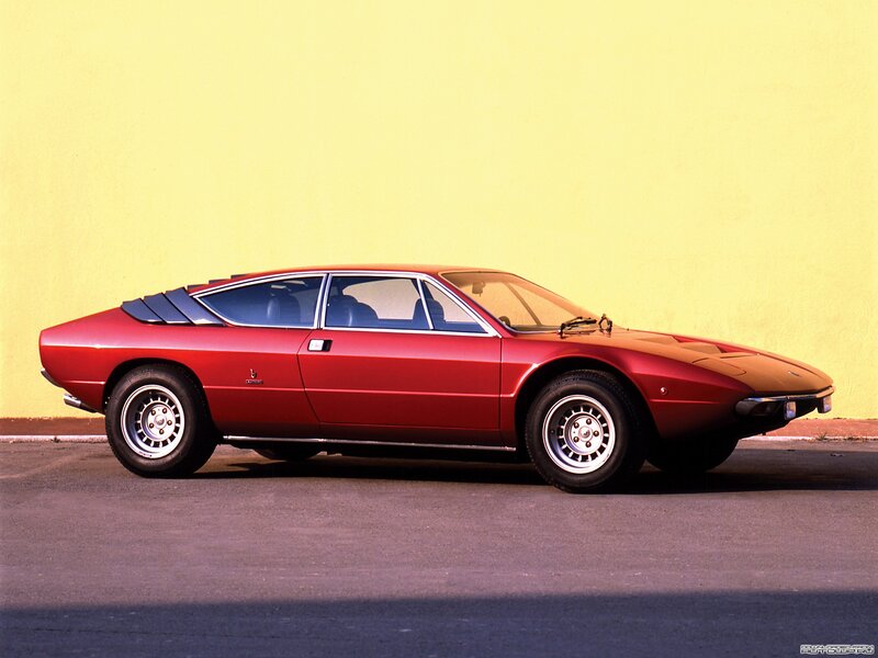 Red sports car side profile