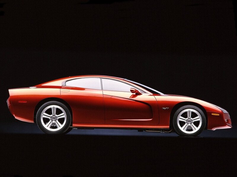 red sports car side profile
