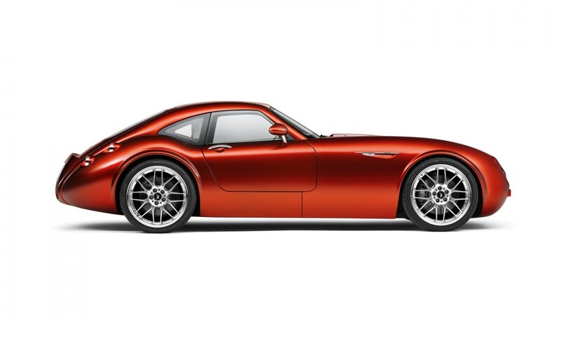 Red sports car side profile
