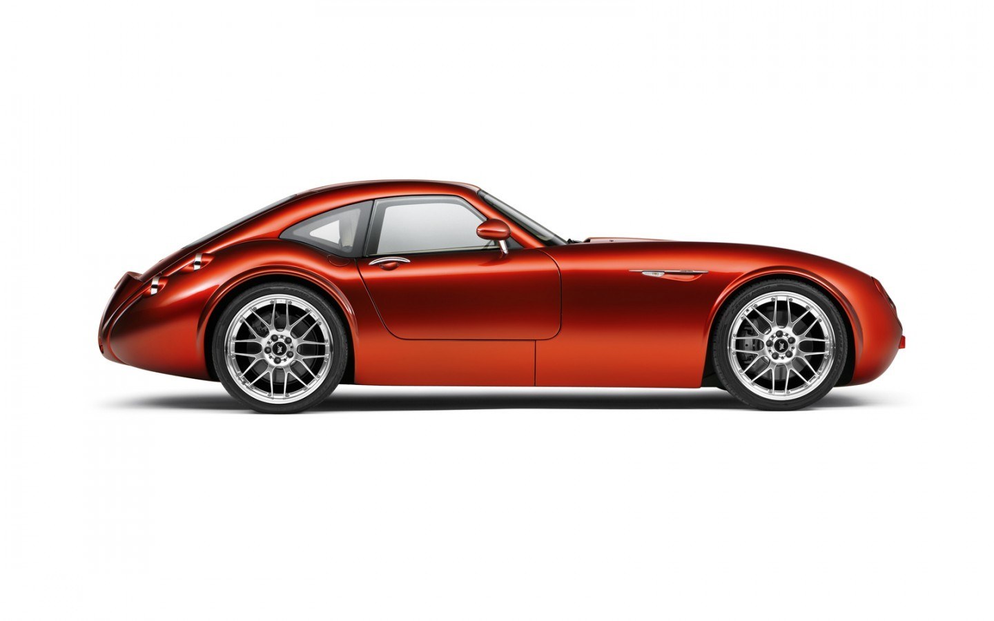 Red sports car side profile