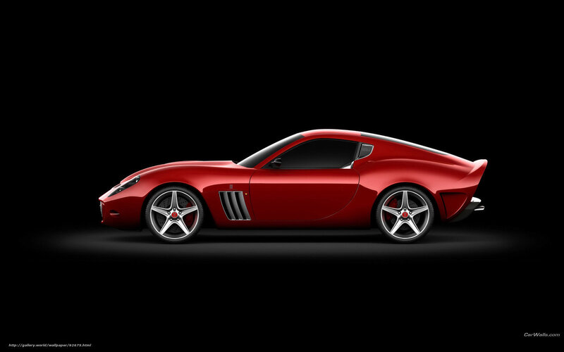 red sports car side profile