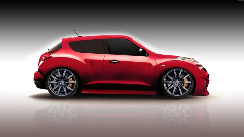 red sports car side view