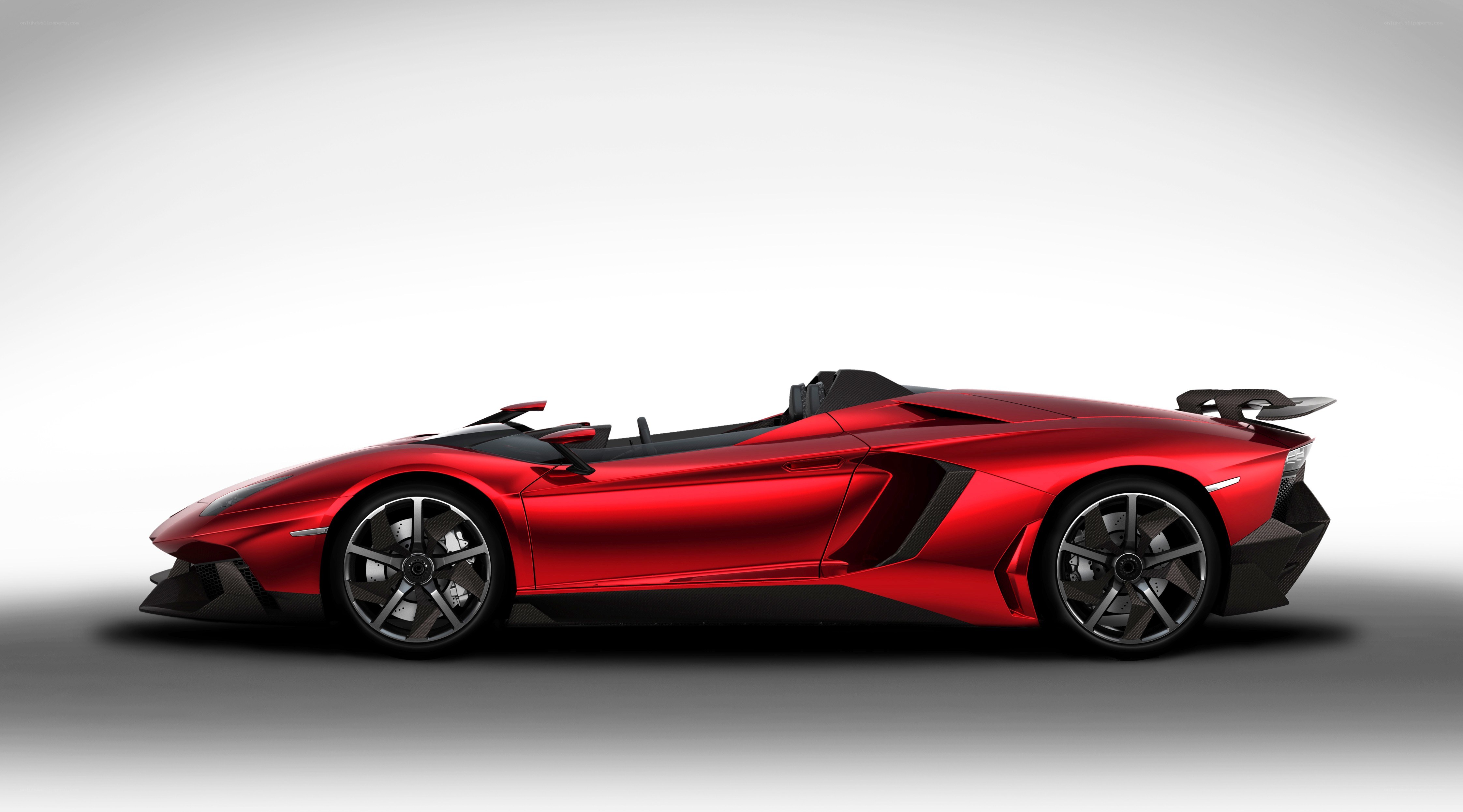 red sports car side view