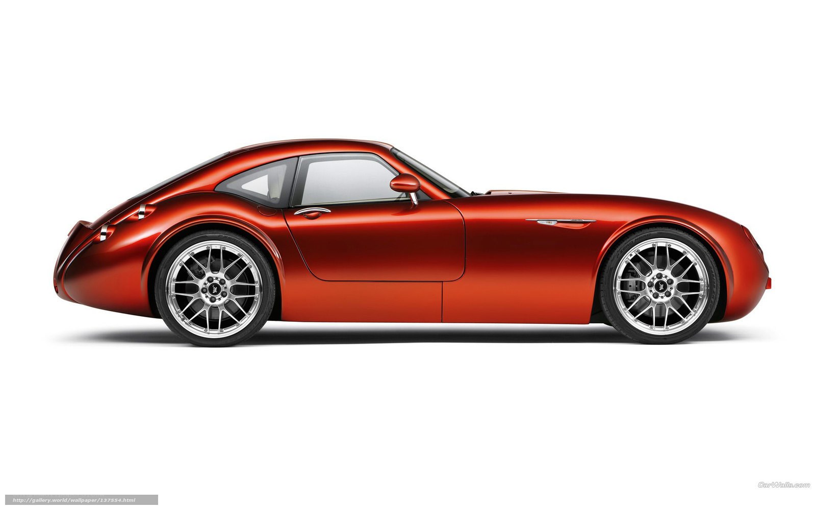red sports car side view