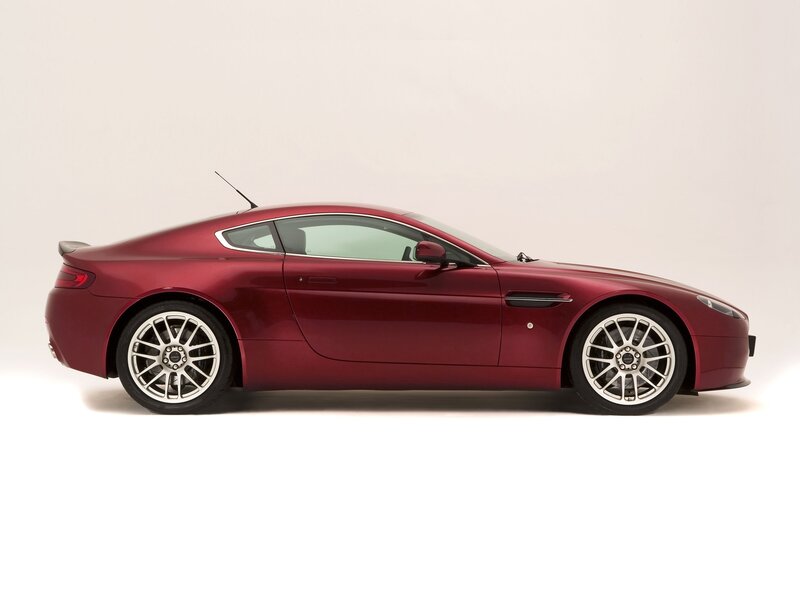red sports car side view